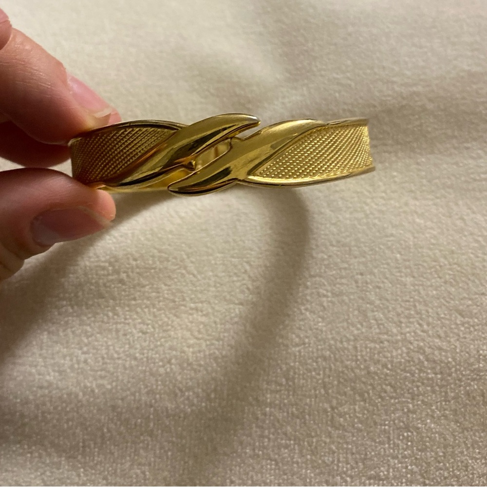 Vintage Monet Gold Toned Cuff Bracelet